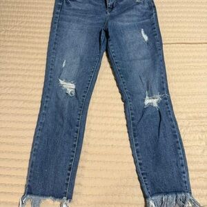 Distressed cello Blue Jeans